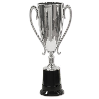 The Trophy Cup Award has a black base with a silver trophy top.