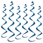 Blue metallic whirls for ceiling decoration.