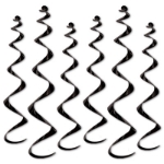 Metallic black whirls for ceiling decoration.
