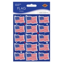 U S Flag Stickers (Pack of 12) Patriotic, flag, american, US, red, white, blue, stickers, july 4th