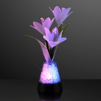 USB Fiber Optic Flowers and Light Gems Centerpiece (Pack of 10) fiber optic centerpiece, USB light up centerpiece, LED table décor, color changing centerpiece, wedding LED décor, battery or USB centerpiece, glow party decorations, Party Express centerpiece