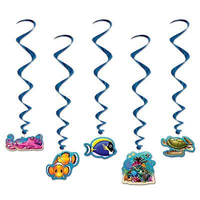 Hanging Under The Sea Whirls decorations