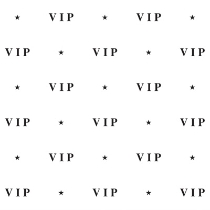 VIP Backdrop printed in black on a white thin plastic material.