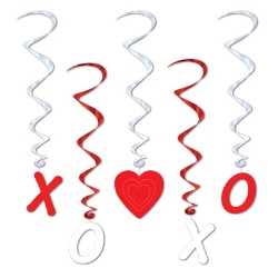 hearts hugs and kisses Hanging decorations for valentines day