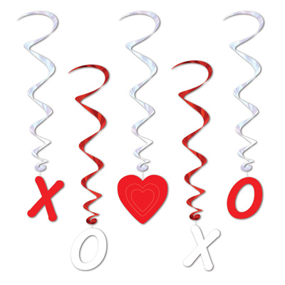 hearts hugs and kisses Hanging decorations for valentine's day