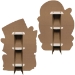 Vintage Halloween Cat & J-O-L Stand-Ups (Pack of 8) - 00607