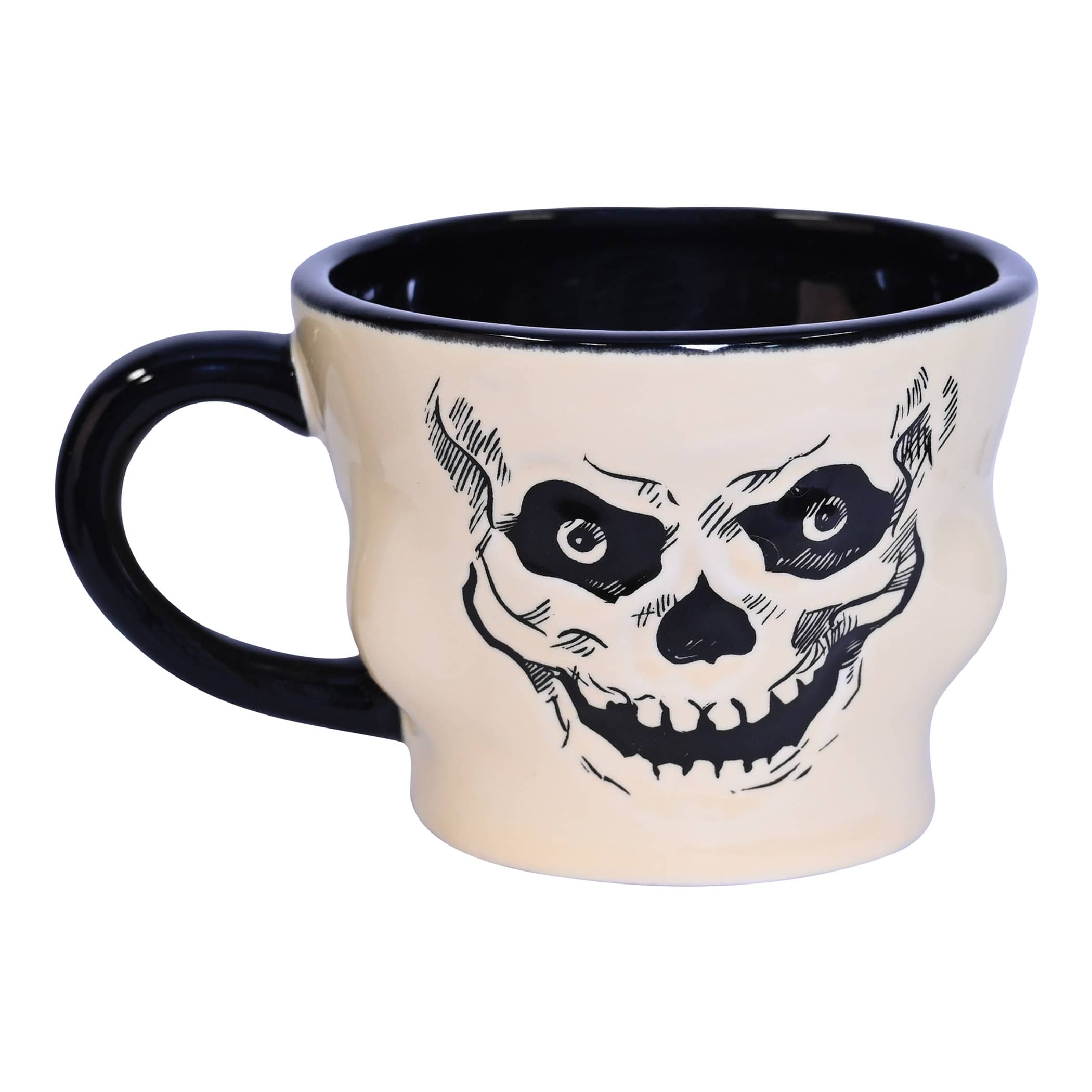 Vintage Halloween Ceramic Skull Mug