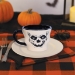 Vintage Halloween Ceramic Skull Mug (Pack of 6) - 00585