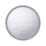 Volleyball Drink Coasters (Pack of 96) volleyball drink coasters, volleyball party supplies, sports coasters, cardstock coasters, 3¼ inch coasters, volleyball banquet decorations, team party accessories, bulk volleyball coasters, sports theme party décor, Party Express volleyball supplies