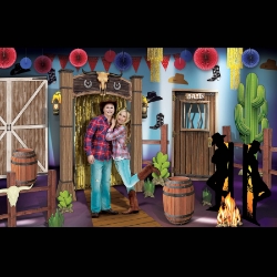 Western Prom Kit (42 Total Pieces Per Kit) western prom kit, western party decorations, cowboy themed décor, rustic prom theme, western stand-ups, frontier party supplies, country prom decorations, Party Express prom kit