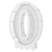 White Balloon Mosaic Number "0" Frame