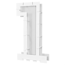 White Balloon Mosaic Number "1" Frame