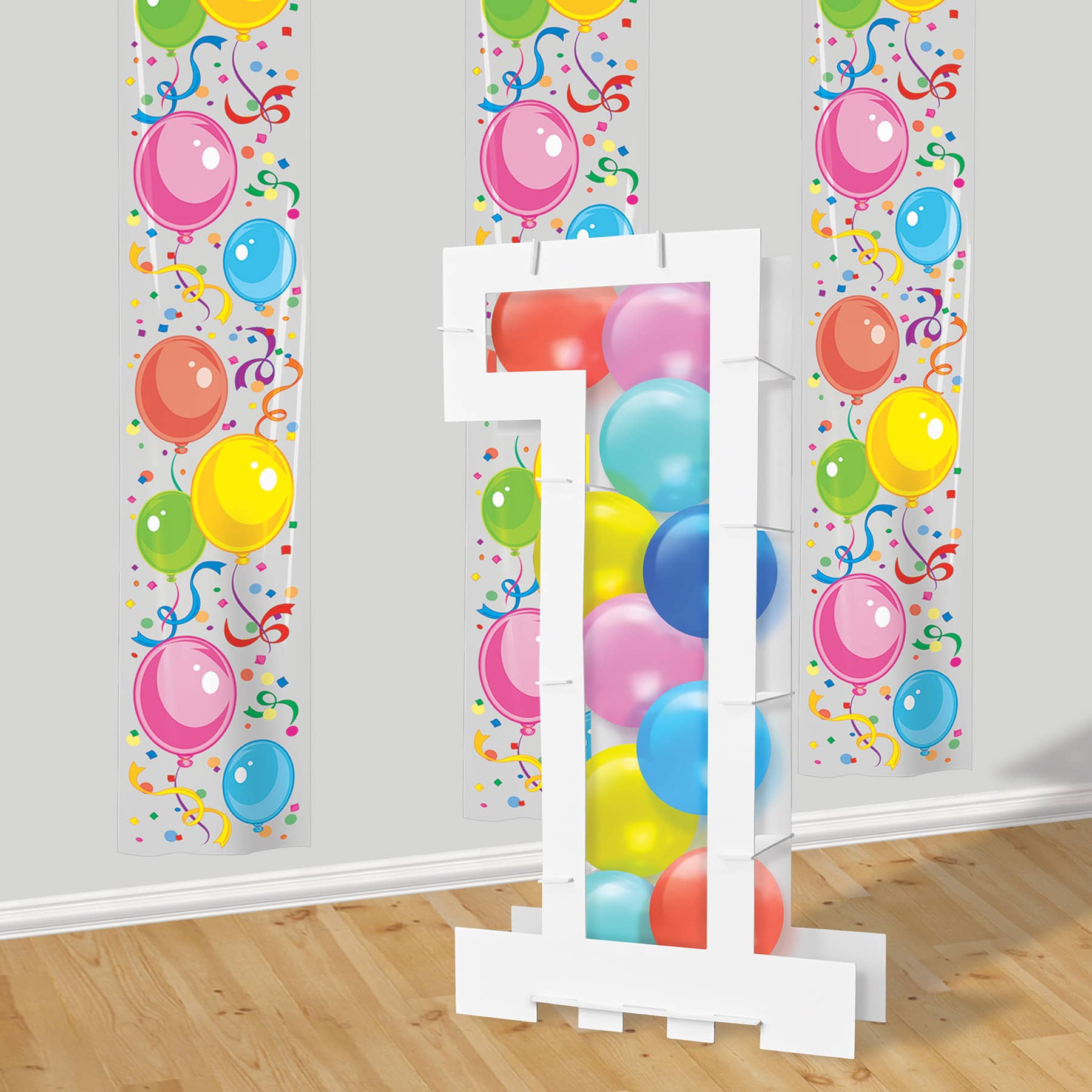 White Balloon Mosaic Number 1 Frame white-balloon-mosaic-number-1-frame