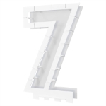 White Balloon Mosaic Number "7" Frame