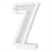 White Balloon Mosaic Number "7" Frame