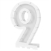 White Balloon Mosaic Number "9" Frame