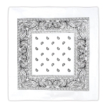 White Bandana (Pack of 12) white bandana, polyester bandana, 22 x 22 bandana, white party accessories, costume bandanas, Western party supplies, craft bandanas, bulk bandanas, white decorations, Party Express bandanas