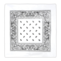 White Bandana (Pack of 12) white bandana, polyester bandana, 22 x 22 bandana, white party accessories, costume bandanas, Western party supplies, craft bandanas, bulk bandanas, white decorations, Party Express bandanas
