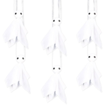 White Fabric Hanging Ghosts