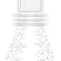 White Floral Runner 