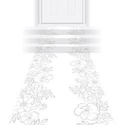 White Floral Runner 