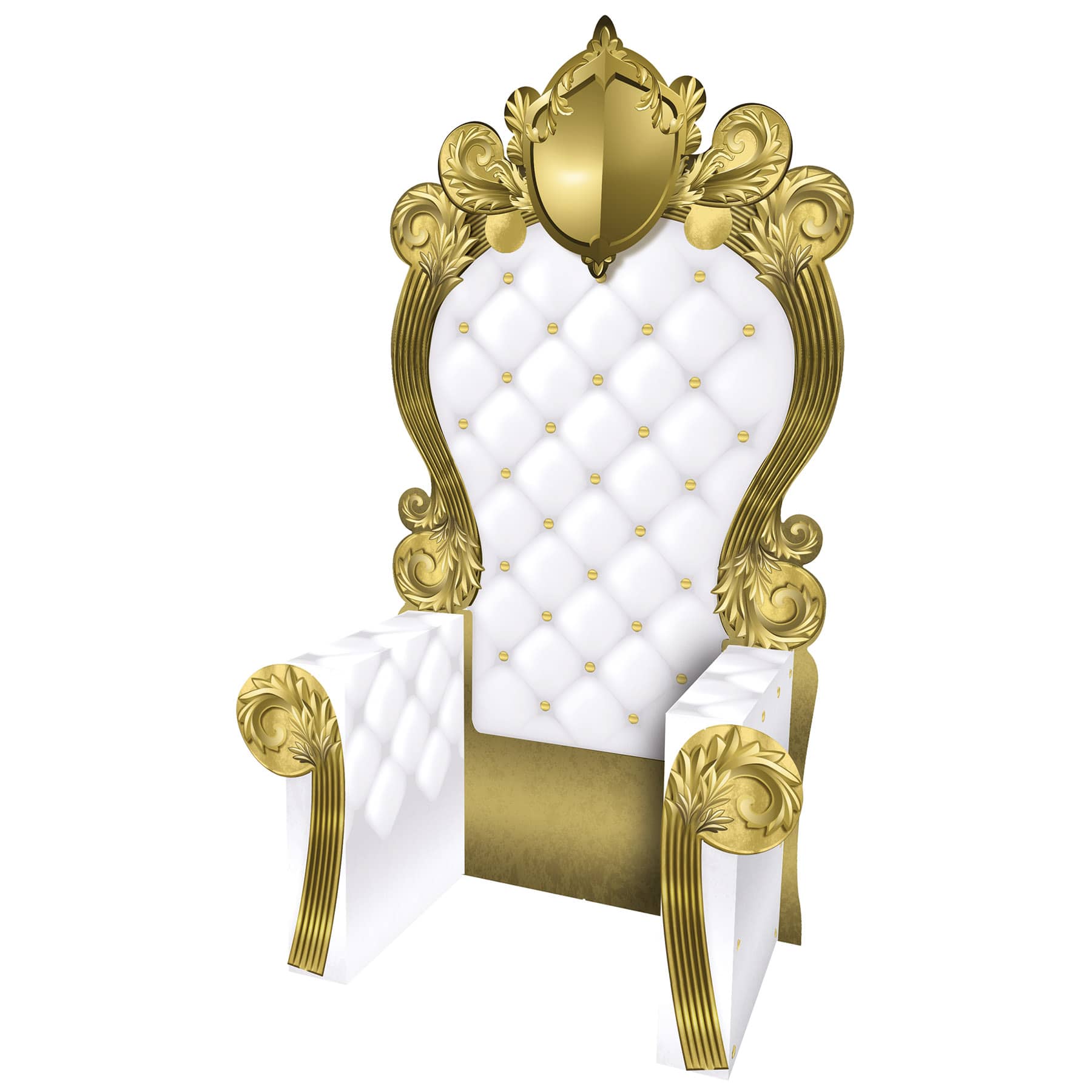 White & Gold 3-D Prom Throne Prop