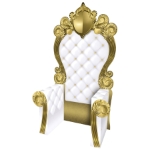 White & Gold 3-D Prom Throne Prop