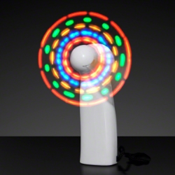 White Light Up Mini Fans (Pack of 12) Light Up Mini Fans, light up, fans, mini, party favor, july 4th, new year's eve, wholesale, inexpensive, bulk