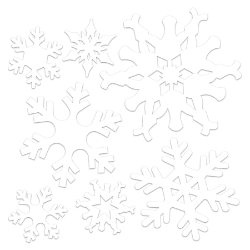 White Plastic Die-Cut Snowflakes