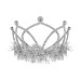 Silver Plastic Fringed Tiara (Pack of 12) - 66580-W