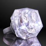 White Princess Cut LED Rings (Pack of 12) Glow, LED, ring, light up, new year's eve, valentine's day, inexpensive, wholesale, bulk