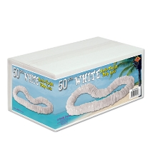 White Soft-Twist Poly Leis
