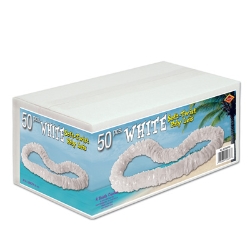 White Soft-Twist Poly Leis