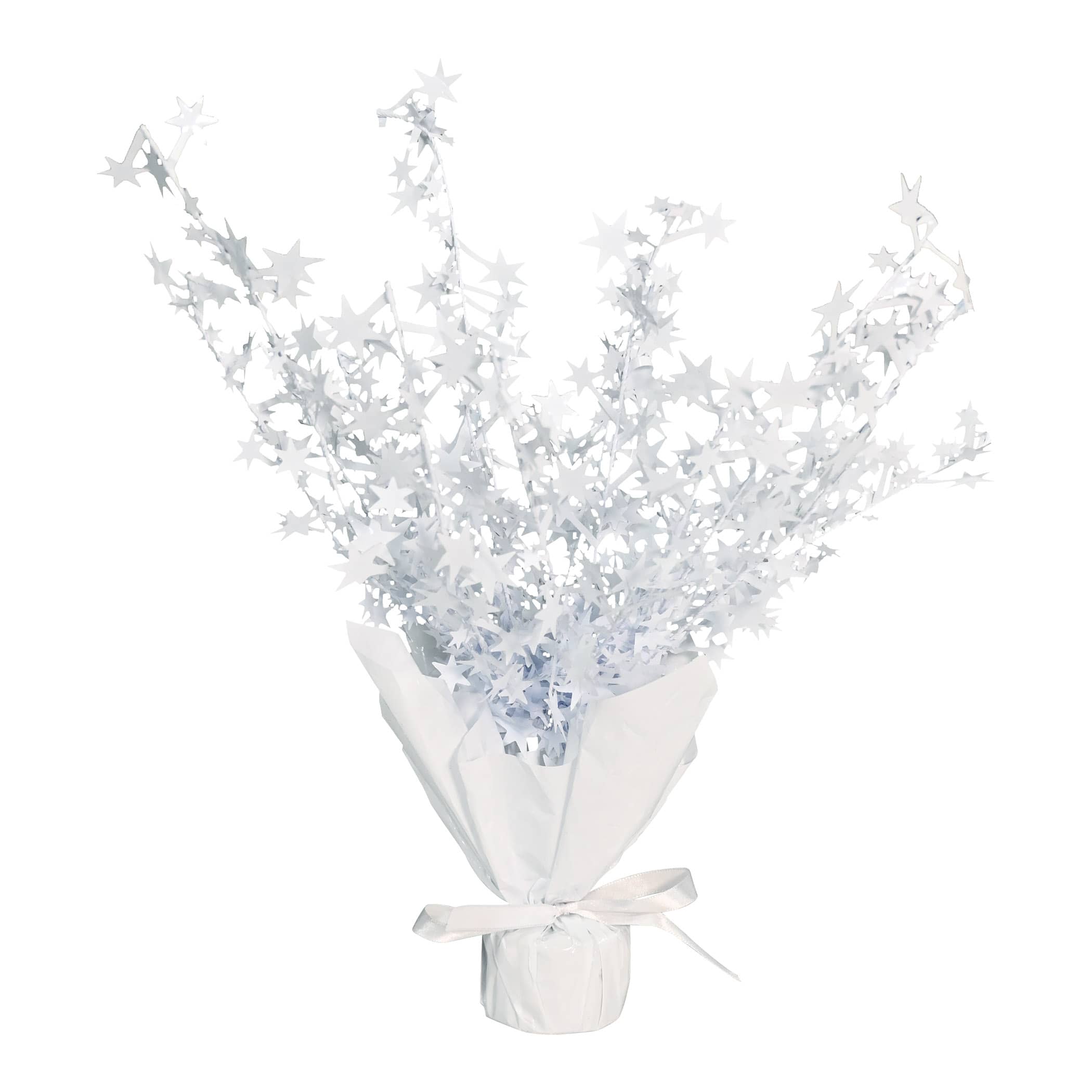 White Star Gleam N Burst Centerpiece (Pack of 12) white star centerpiece, gleam n burst centerpiece, white centerpiece decorations, starburst centerpiece, party table centerpiece, event centerpieces, wedding table decorations, banquet centerpieces, New Years Eve decorations, white party decor, table decorations, party supplies, centerpiece pack of 12, elegant event decor, Party Express