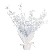 White Star Gleam 'N Burst Centerpiece (Pack of 12) white star centerpiece, gleam n burst centerpiece, white centerpiece decorations, starburst centerpiece, party table centerpiece, event centerpieces, wedding table decorations, banquet centerpieces, New Year's Eve decorations, white party decor, table decorations, party supplies, centerpiece pack of 12, elegant event decor, Party Express