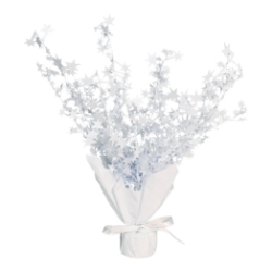 White Star Gleam N Burst Centerpiece (Pack of 12) white star centerpiece, gleam n burst centerpiece, white centerpiece decorations, starburst centerpiece, party table centerpiece, event centerpieces, wedding table decorations, banquet centerpieces, New Years Eve decorations, white party decor, table decorations, party supplies, centerpiece pack of 12, elegant event decor, Party Express