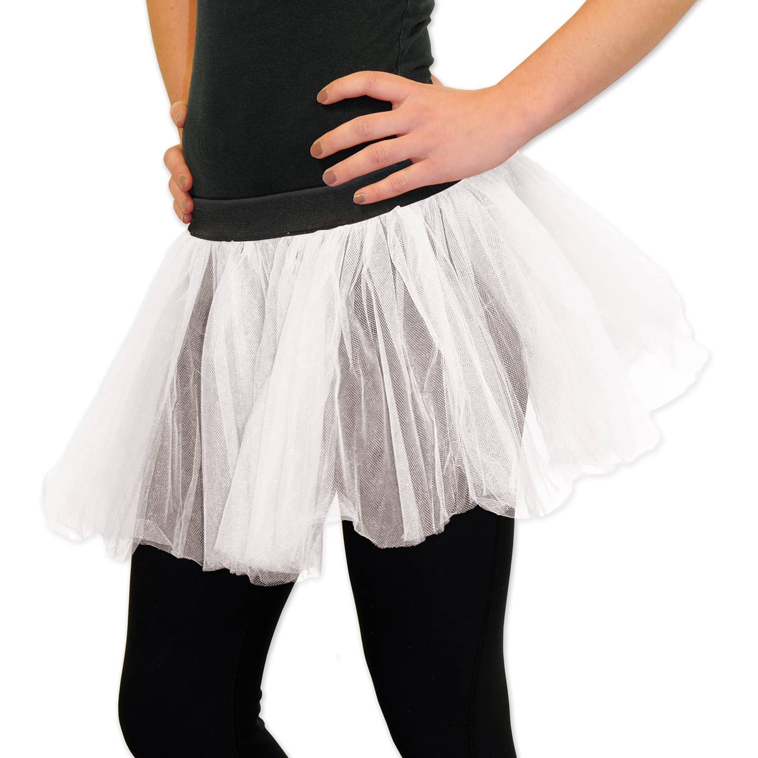 White Tutu (Pack of 12) white tutu, white tutu pack of 12, tutu costume accessory, white tulle tutu, polyester tulle tutu, one size fits most tutu, black elastic waistband tutu, angel costume tutu, bridal party tutu, dance recital tutu, ballet costume accessory, Halloween tutu, princess costume tutu, themed party accessories, group costume accessories, dance costume tutu, bulk tutus, white tulle skirt, event costume supplies, Party Express