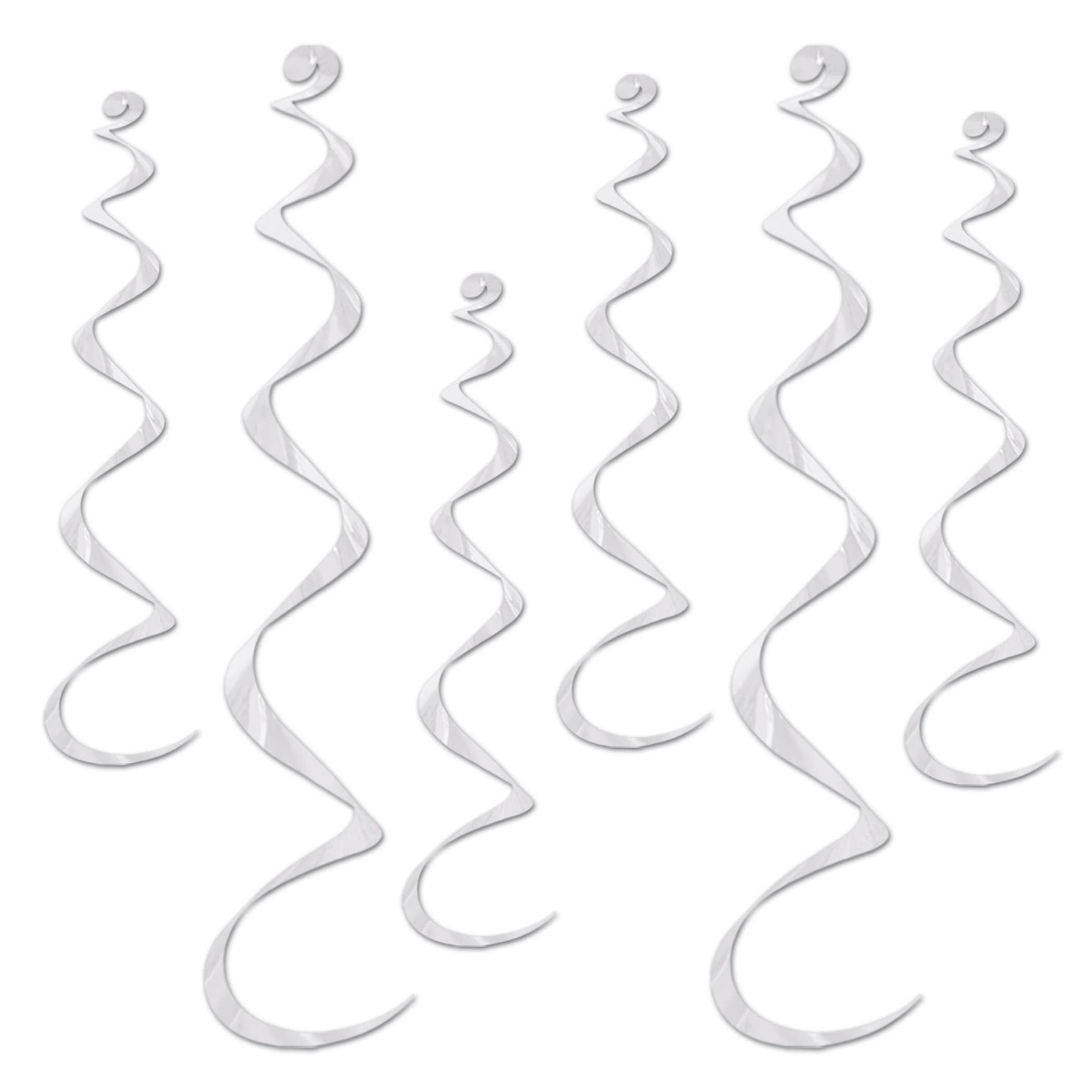 Metallic White whirls for ceiling decoration.