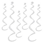 Metallic White whirls for ceiling decoration.