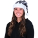 White and Black Plaid Santa Hat (Pack of 12)   - 22735
