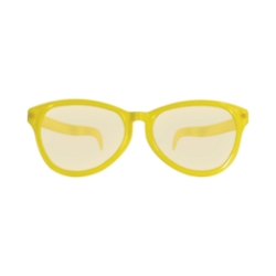 Yellow Jumbo Glasses (Pack of 12) yellow jumbo glasses, oversized novelty glasses, yellow party glasses, costume glasses, photo booth props, one size fits most glasses, cosmetic use only, Party Express glasses