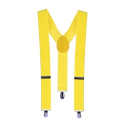 Yellow Suspenders (Pack of 12) yellow suspenders, adult suspenders, elastic suspenders, 1-1/2 inch suspenders, suspenders pack of 12, costume suspenders, party accessories, group costume accessories, yellow costume gear, Party Express suspenders