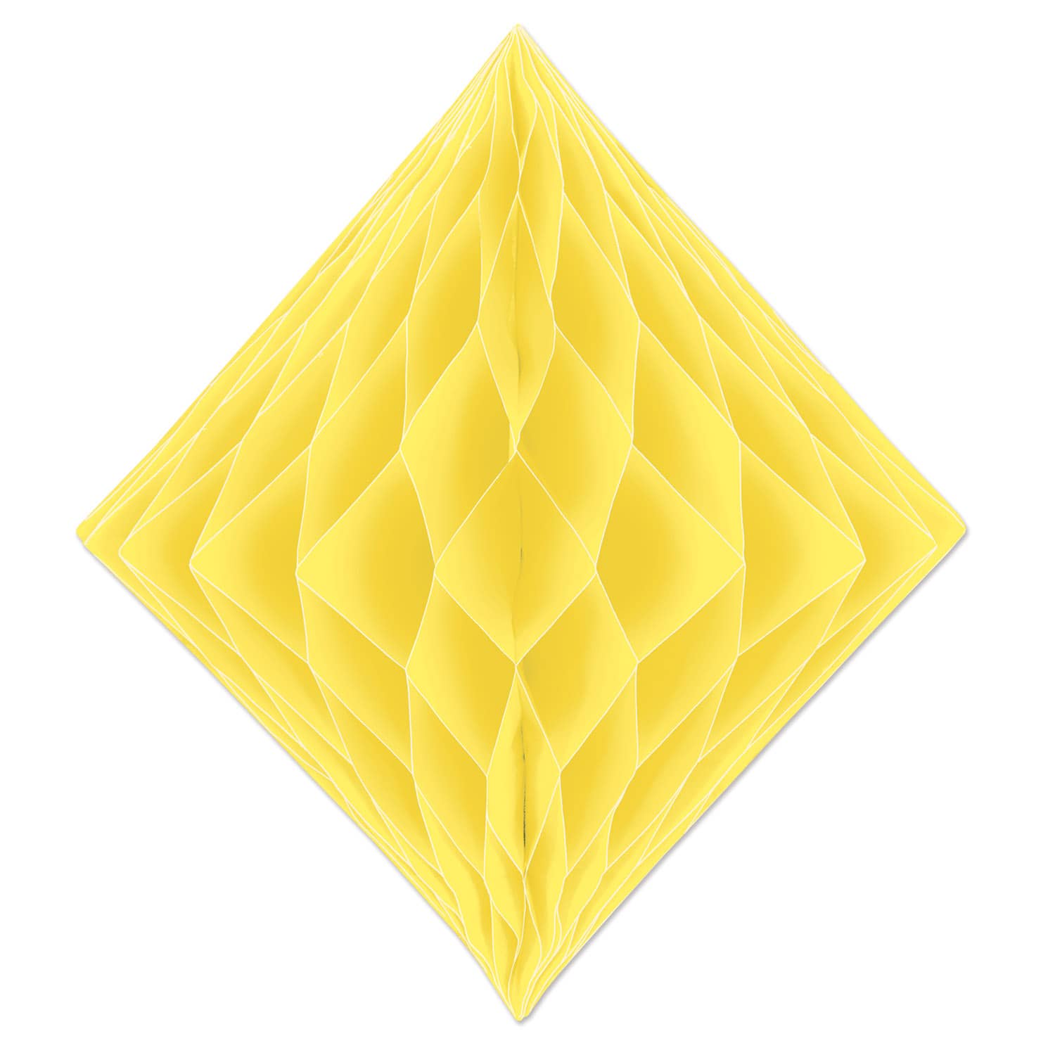 Yellow Tissue Diamond (Pack of 12) Tissue Diamond, hanging decoration, party theme, party supplies