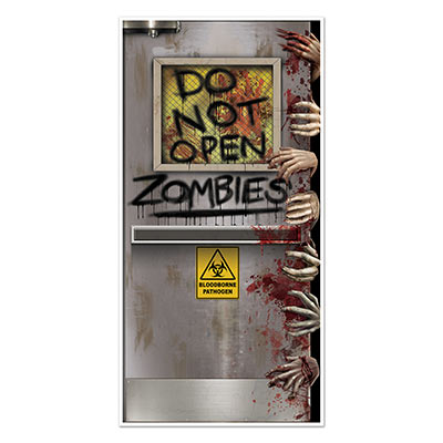 Zombies Lab Door Cover (Pack of 12) Zombies, monster, lab, door cover, halloween, door, scary 