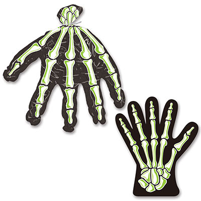 halloween treat bags with a skeleton hand that are perfect for handing out Halloween candy