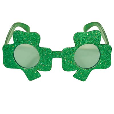 green shamrock eyeglasses for St. Patricks Day