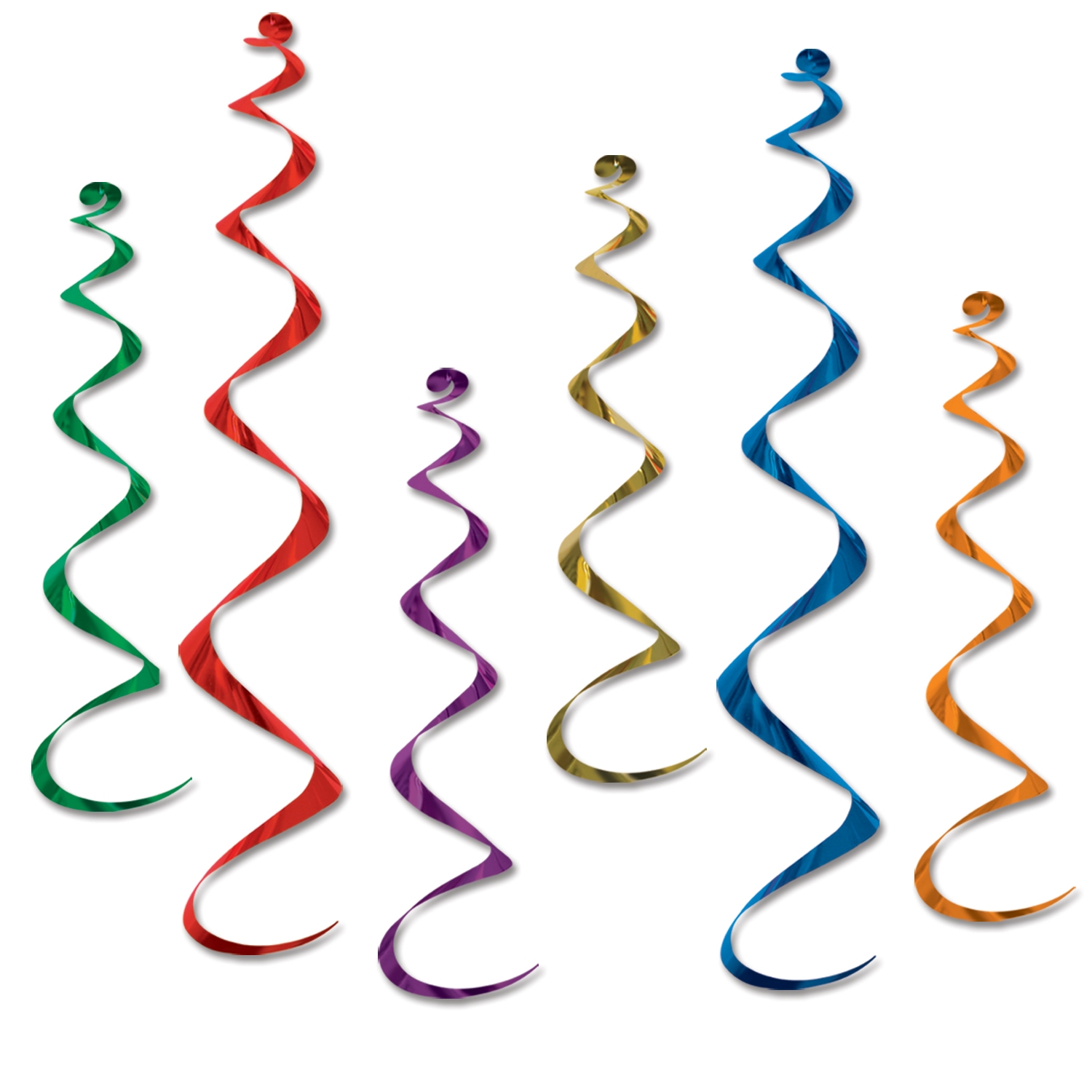 Metallic whirls in green, red, purple, yellow, blue, and orange.