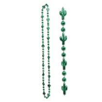 beads with green cactus around the necklace in a western theme