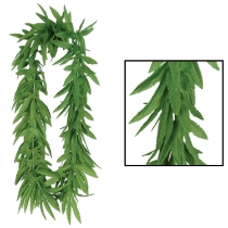 Tropical green fern leaf luau lei. 