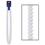 Large white standard round party beads. 